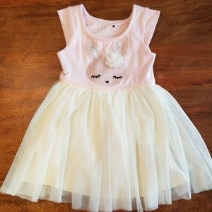 Girls cotton and tulle party dress